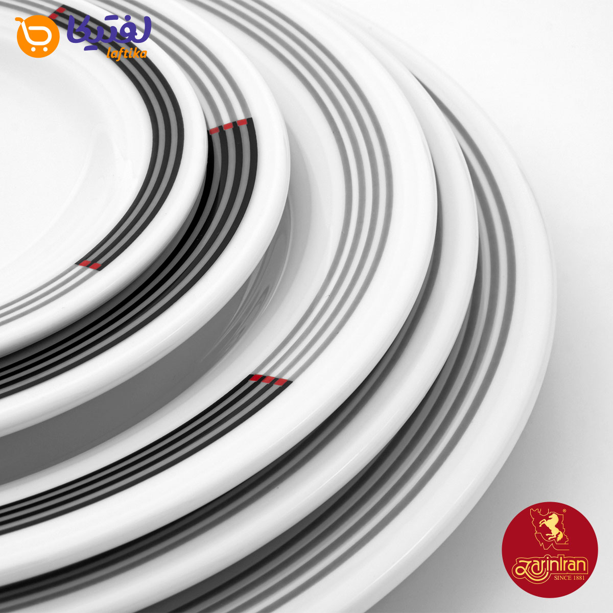 بشقاب هتلی چینی زرین طرح وگاس